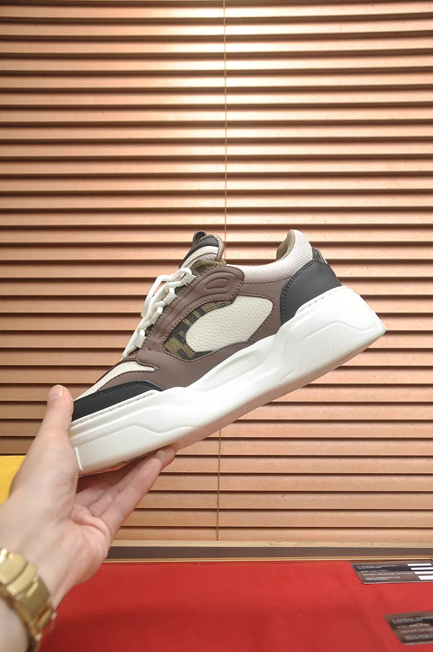 Men's shoes 💰600💶 [Fendi] The latest casual sports shoes 🔥 Many 💑 stars have the same style FD match. The original version is a one-to-one replica. Designer Kim Jones's first fendi match and Donkey brand Trainer basketball sneakers. Material: Original silk mesh. Lining: Breathable mesh. Packaging: Original 1:1 matching high-end packaging. Size: 38-45 (45 is custom-made and cannot be returned or exchanged)
